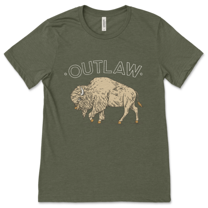 Royal Bison TShirt in Heather Military Green